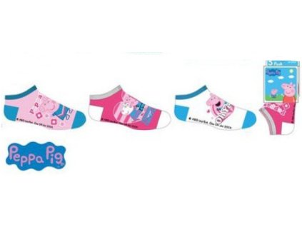Dívčí ponožky kotníkové PEPPA PIG 3pack