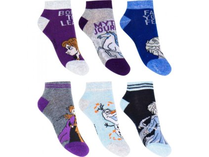 Dívčí ponožky kotníkové FROZEN  3 pack assort (Barva vícebarevné, Velikost 23/26)