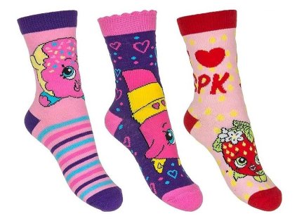 Dívčí ponožky klasické SHOPKINS 3pack