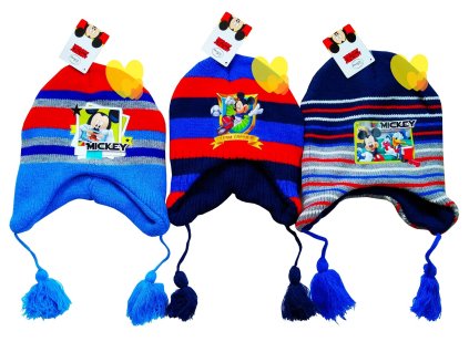 Chlapecká zimní čepice MICKEY s třásněmi