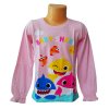 Dívčí tričko BABY SHARK dlouhý rukáv růžové