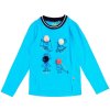 Dívčí tričko LEMON BERET bambulky s očima dlouhý rukáv modré (Barva Modrá, Velikost 116/122)