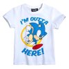 Chlapecké tričko SONIC I´m outta here krátký rukáv bílé