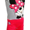 Overal MINNIE letní s proužky růžový (Barva Růžová, Velikost 86)