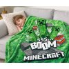 Dětská deka MINECRAFT polar fleece zelená