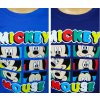 Chlapecké tričko MICKEY obličeje dlouhý rukáv modré (Barva Modrá tmavá, Velikost 92/98)