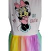 Šaty MINNIE duhový tyl bílé (Barva Bílá, Velikost 104)