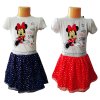 Šaty MINNIE HELLO LITTLE STAR bavlna tyl (Barva Bílomodrá, Velikost 104)