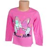 Dívčí tričko MINNIE s duhovými flitry dlouhý rukáv růžové