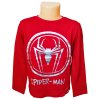 Chlapecké tričko SPIDERMAN metalický pavouk v kruhu dlouhý rukáv červené