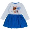 Dívčí šaty L.O.L. s dlouhým rukávem a tylovou sukní šedo-modré (Barva Šedomodrá, Velikost 104)