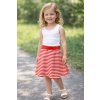 Dívčí sukně WENDEE s proužky červená (Barva Červená, Velikost 116)