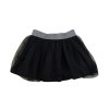 Tylová sukně VENERE černá se stříbrným pasem (Velikost 98)
