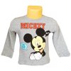 Kojenecké tričko MICKEY look at me dlouhý rukáv šedé