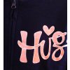 Dívčí mikina VENERE Hug na zip s kapucí modrá tmavá (Barva Modrá, Velikost 164)