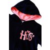 Dívčí mikina VENERE Hug na zip s kapucí modrá tmavá (Barva Modrá, Velikost 164)