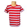 Chlapecké tričko MINOTI krátký rukáv s pruhy červenošedé