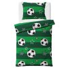 Dětské bavlněné povlečení FOTBAL zelené 140x200