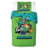 Dětské bavlněné povlečení MINECRAFT velká parta zelené 140x200
