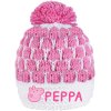 Dívčí čepice PEPPA PIG zimní růžovobílá (Barva Růžová, Velikost 52)