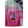 Dívčí čepice MINNIE s bambulí zimní růžovobílá (Barva Růžová, Velikost 52)