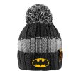 Chlapecká čepice BATMAN s bambulí šedá