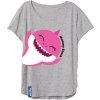 Dámské tričko BABY SHARK krátký rukáv šedé (Barva Šedá, Velikost L)
