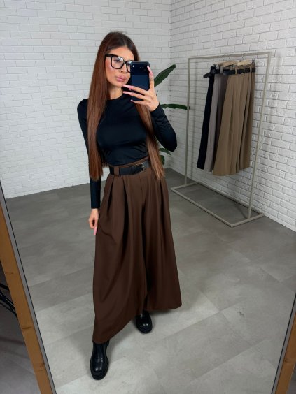 Kalhoty VANER čokoládové