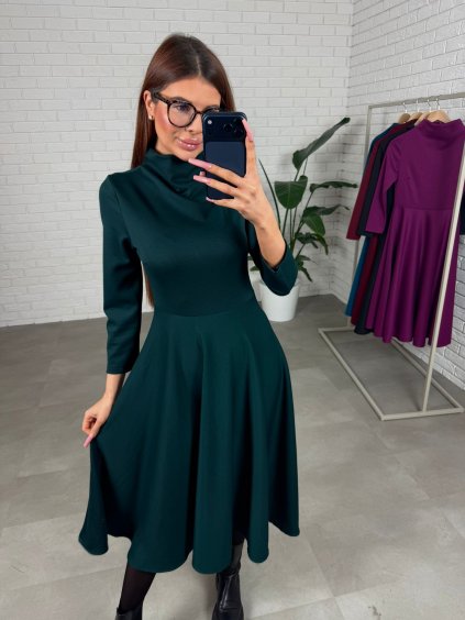 Šaty NAMIRA dlouhé smaragdové