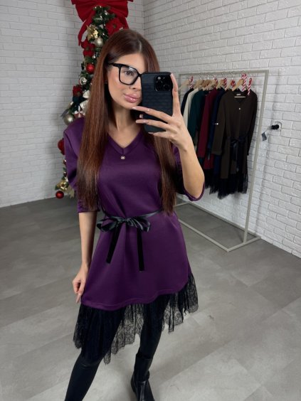 Šaty MILANO švestkové