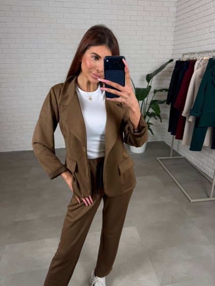 Poloteplákový komplet DANAR hnědý