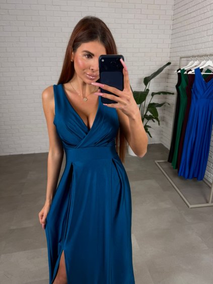 Šaty NARLA petrolejové