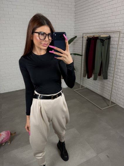 Kalhoty DAVONA béžové