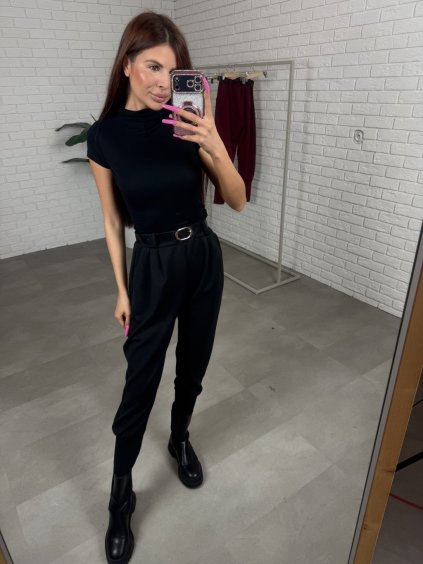 Kalhoty DAVONA černé