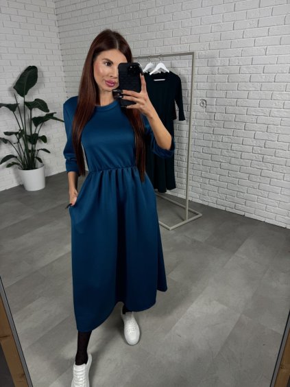 Šaty PETRA petrolejové