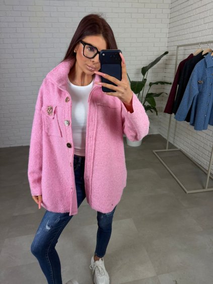 Teplá košile NURISA růžová