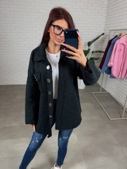 Teplá košile NURISA černá