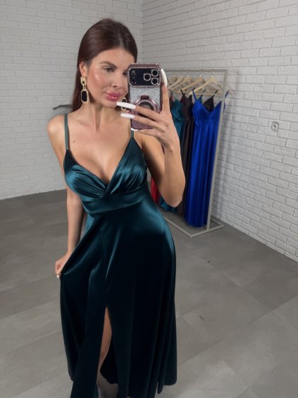 Šaty FLORENTÍNA smaragdové