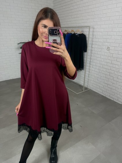 Šaty DELNA švestkové