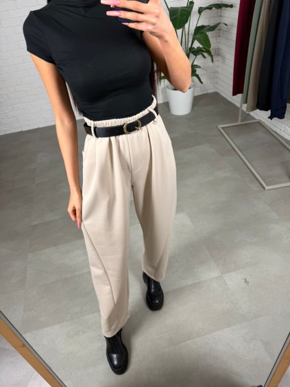 Poloteplákové kalhoty GATTO béžová