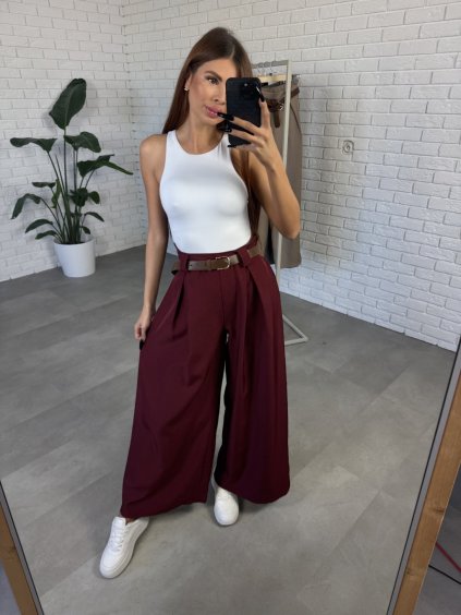 Kalhoty ALVARO bordové