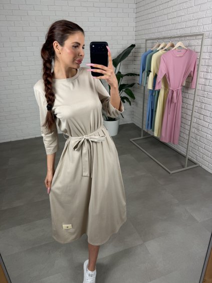 Šaty midi DOLVIA béžová