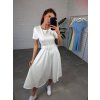 Midi šaty PERLA bílé