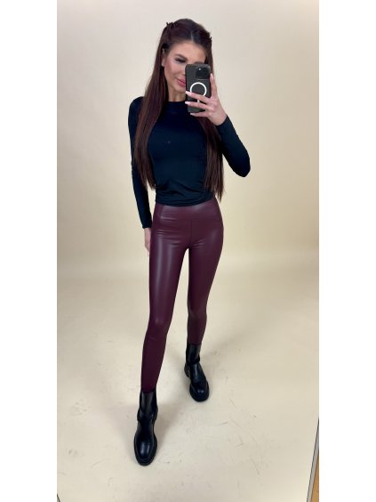 Legíny KETRIN sťahujúce bruško burgundy