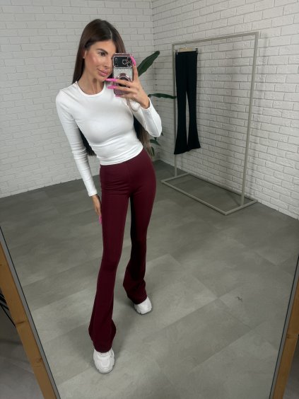 Termolegíny BEANA extradlhé bordové