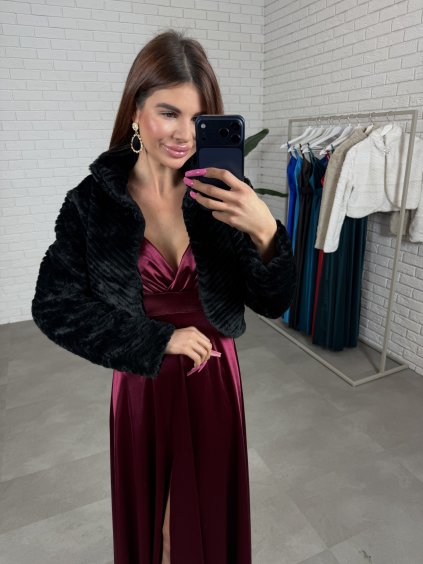 Plesový kožuch LORENA čierny