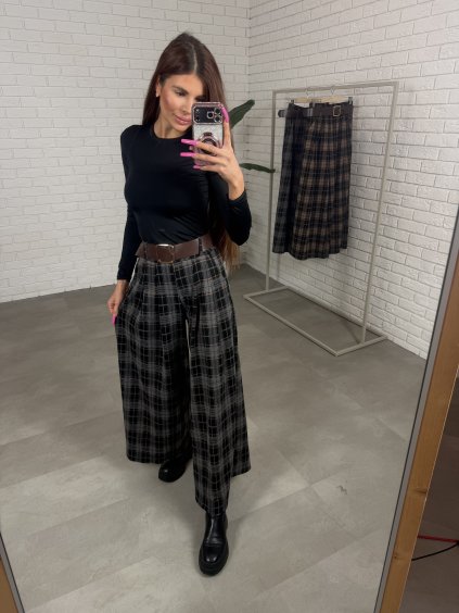 Flanelové nohavice HILDA sivé