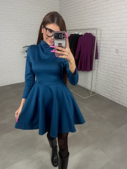 Šaty NAMIRA petrolejové