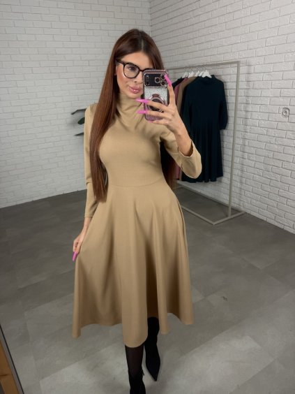 Šaty LORISA dlhé hnedé