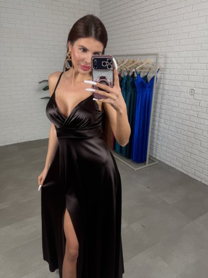 Šaty FLORENTÍNA čokoládové